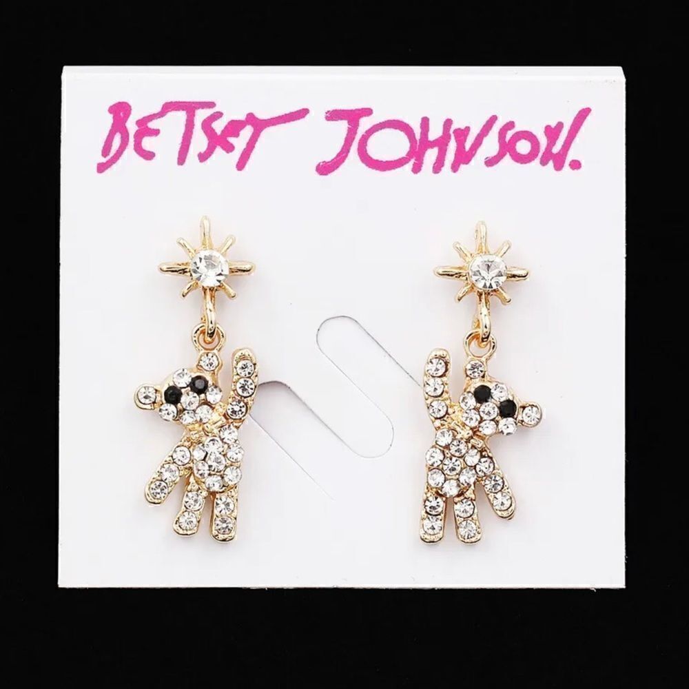 Adorable BJ Teddy Earrings NWT